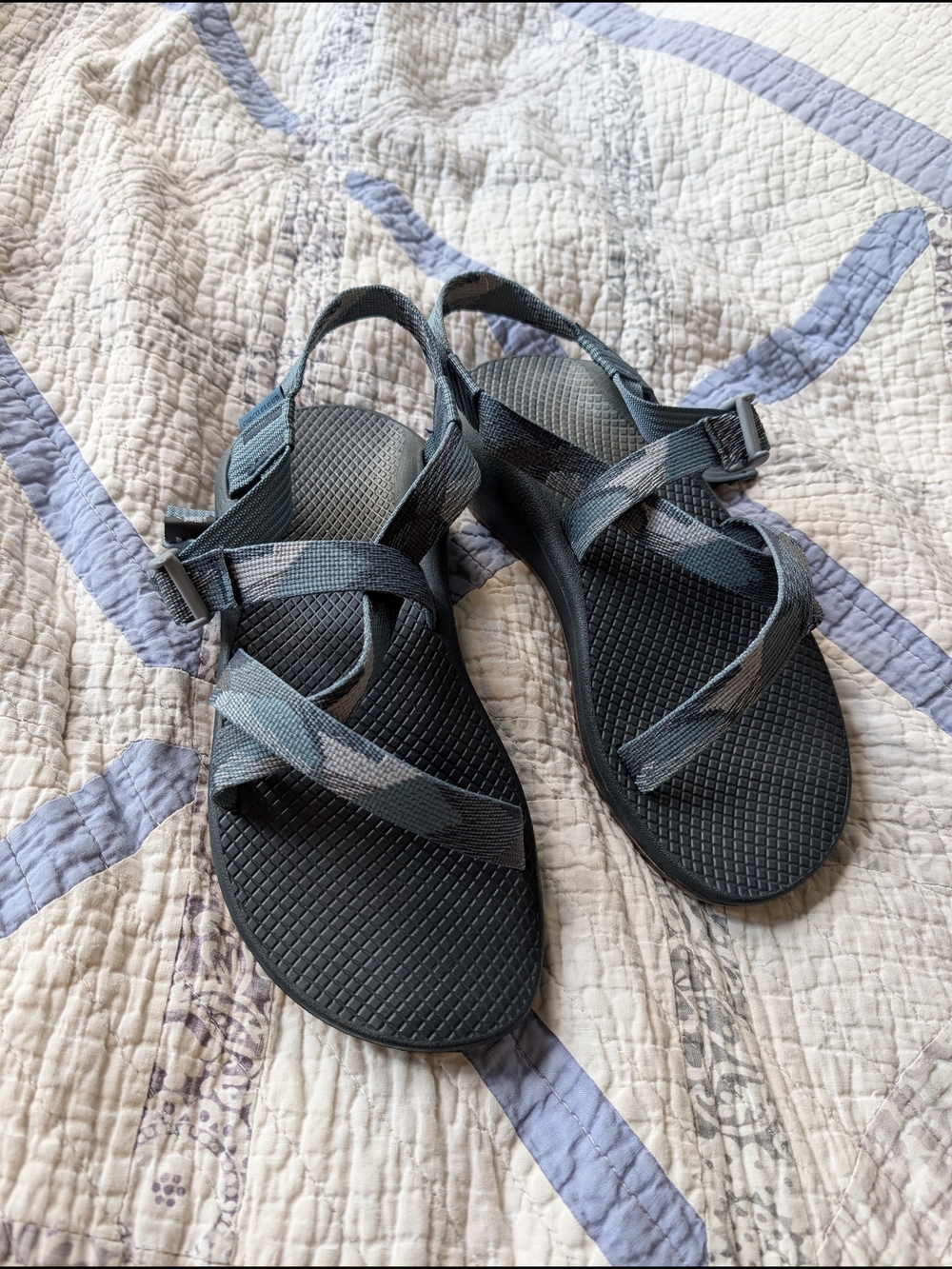 Chaco Women's Black and Gray Strappy Sandals